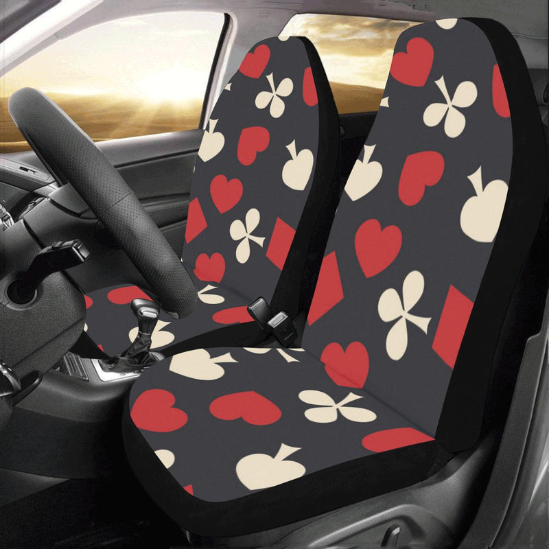 Poker Cards Pattern Print Design A02 Car Seat Covers (Set of 2)-JORJUNE.COM