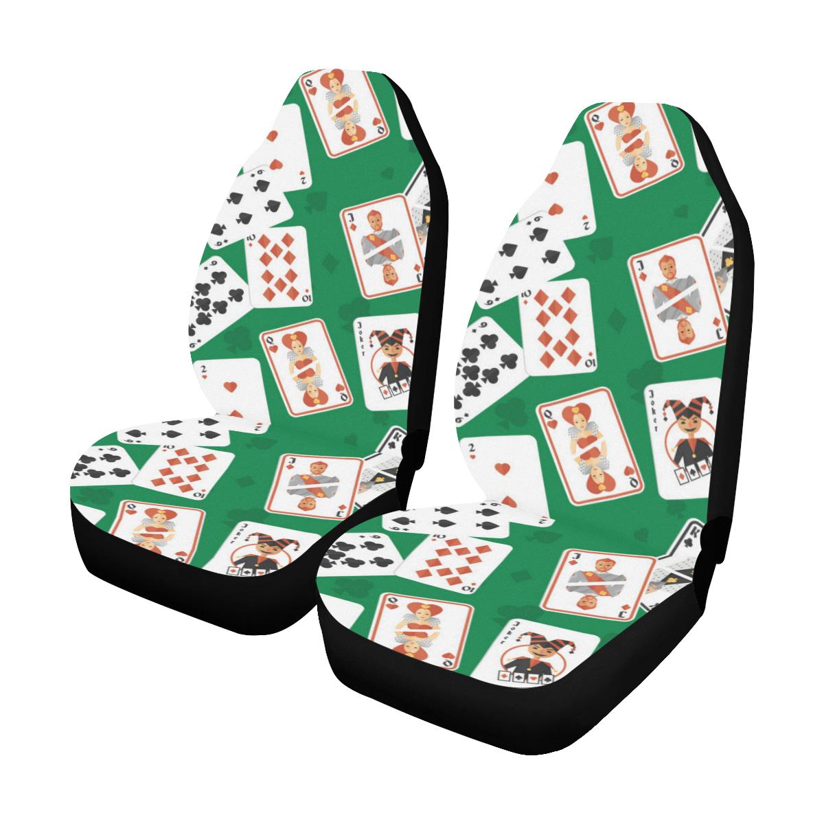 Poker Cards Pattern Print Design A03 Car Seat Covers (Set of 2)-JORJUNE.COM