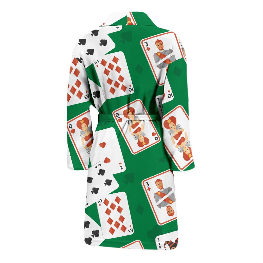 Poker Cards Pattern Print Design A03 Men Bathrobe-JORJUNE.COM