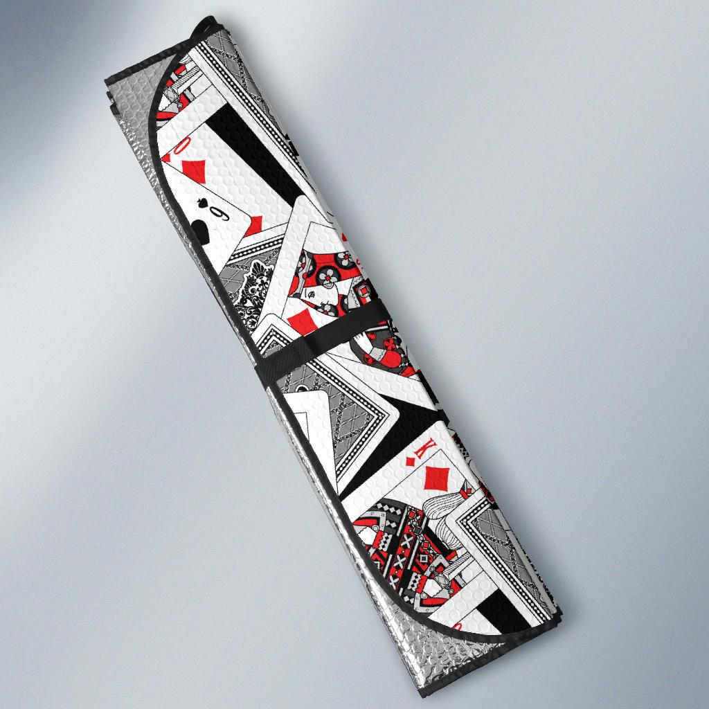 Poker Cards Pattern Print Design A04 Car Sun Shades-JORJUNE.COM