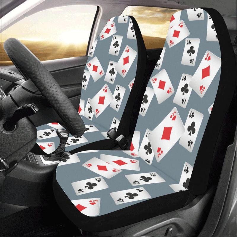 Poker Cards Pattern Print Design A05 Car Seat Covers (Set of 2)-JORJUNE.COM