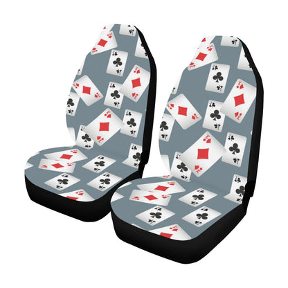 Poker Cards Pattern Print Design A05 Car Seat Covers (Set of 2)-JORJUNE.COM