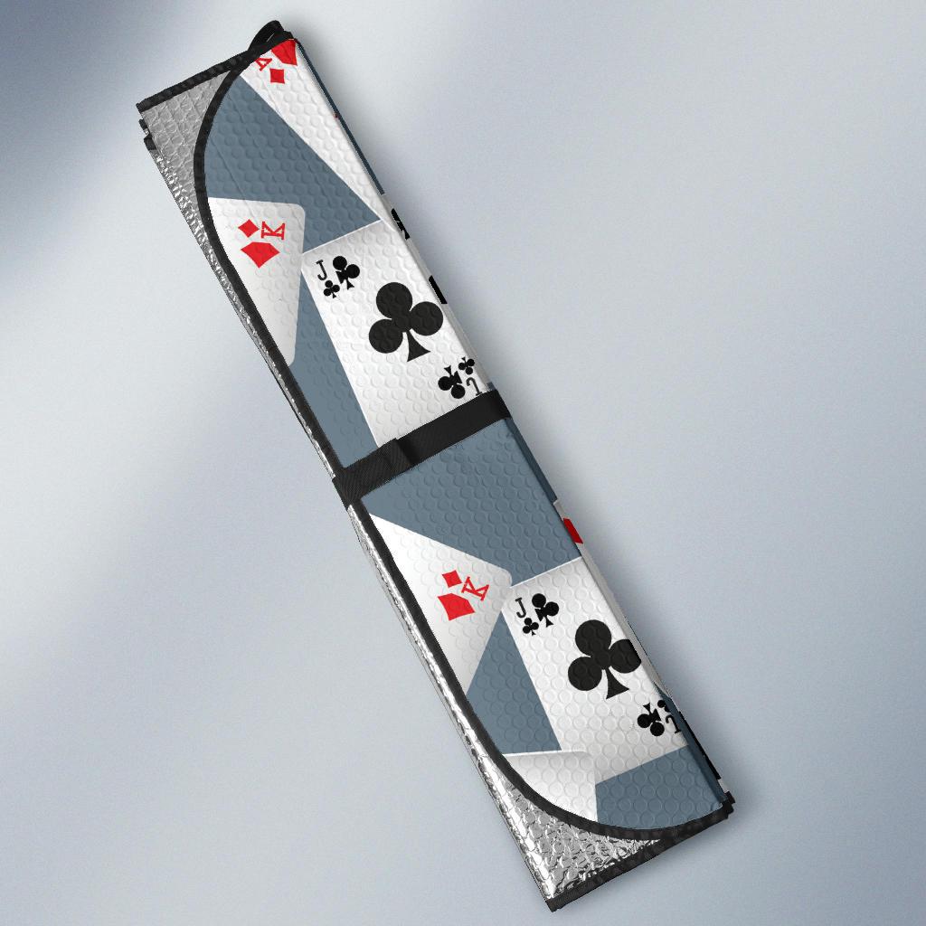 Poker Cards Pattern Print Design A05 Car Sun Shades-JORJUNE.COM