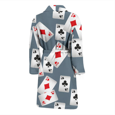 Poker Cards Pattern Print Design A05 Men Bathrobe-JORJUNE.COM
