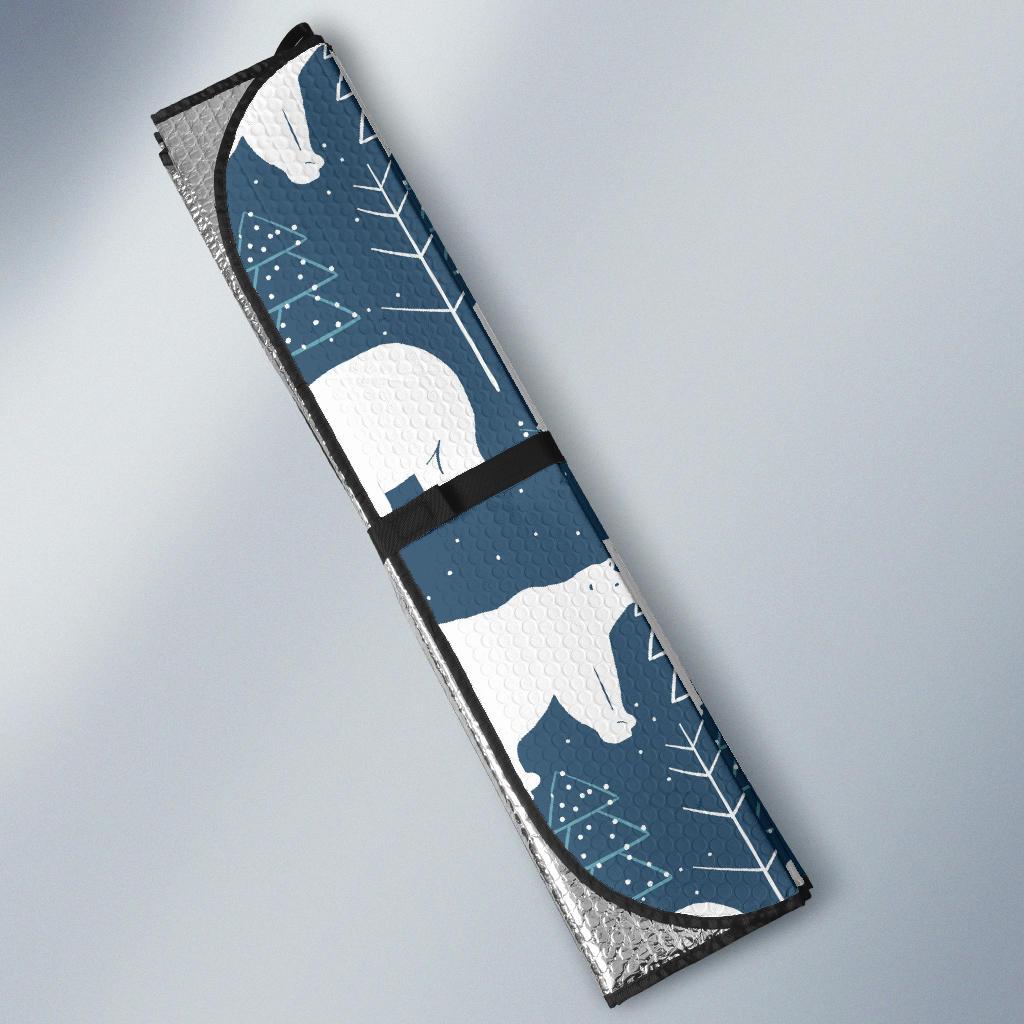 Polar Bear Pattern Print Design A01 Car Sun Shades-JORJUNE.COM