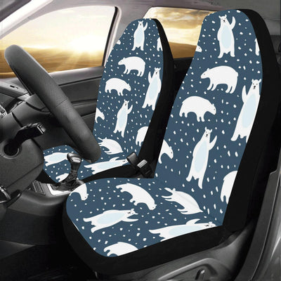 Polar Bear Pattern Print Design A02 Car Seat Covers (Set of 2)-JORJUNE.COM