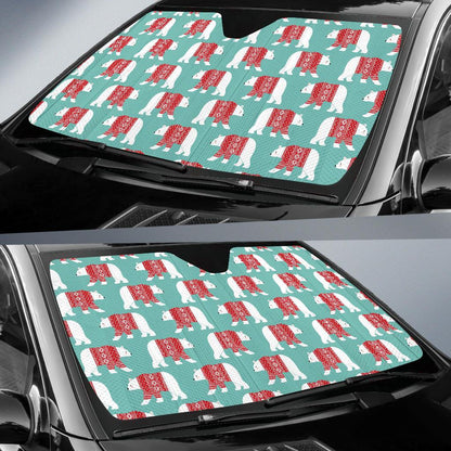 Polar Bear Pattern Print Design A04 Car Sun Shades-JORJUNE.COM