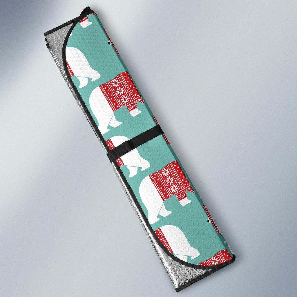 Polar Bear Pattern Print Design A04 Car Sun Shades-JORJUNE.COM