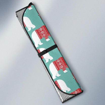 Polar Bear Pattern Print Design A04 Car Sun Shades-JORJUNE.COM