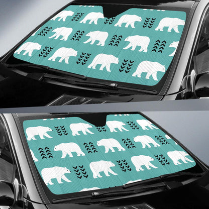 Polar Bear Pattern Print Design A05 Car Sun Shades-JORJUNE.COM