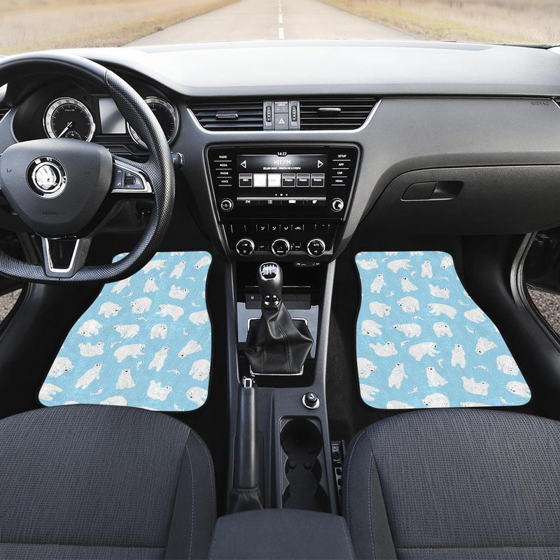 Polar Bear Pattern Print Design PB01 Car Floor Mats-JORJUNE.COM