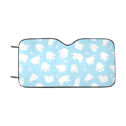 Polar Bear Pattern Print Design PB01 Car Sun Shade-JorJune