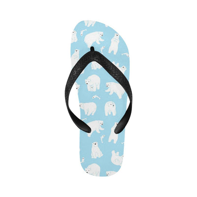 Polar Bear Pattern Print Design PB01 Flip Flops-JorJune