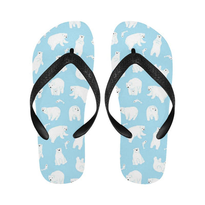 Polar Bear Pattern Print Design PB01 Flip Flops-JorJune