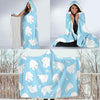 Polar Bear Pattern Print Design PB01 Hooded Blanket-JORJUNE.COM