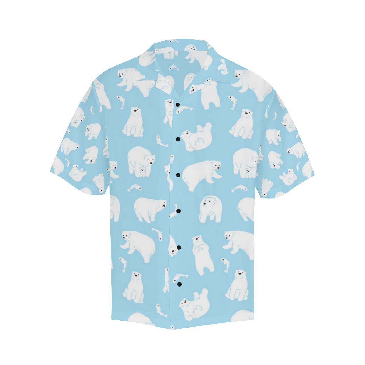 Polar Bear Pattern Print Design PB01 Men Hawaiian Shirt-JorJune