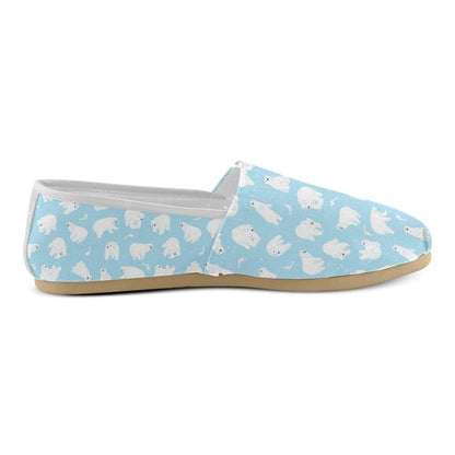 Polar Bear Pattern Print Design PB01 Women Casual Shoes-JorJune.com