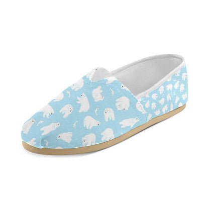 Polar Bear Pattern Print Design PB01 Women Casual Shoes-JorJune.com
