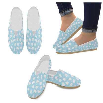 Polar Bear Pattern Print Design PB01 Women Casual Shoes-JorJune.com