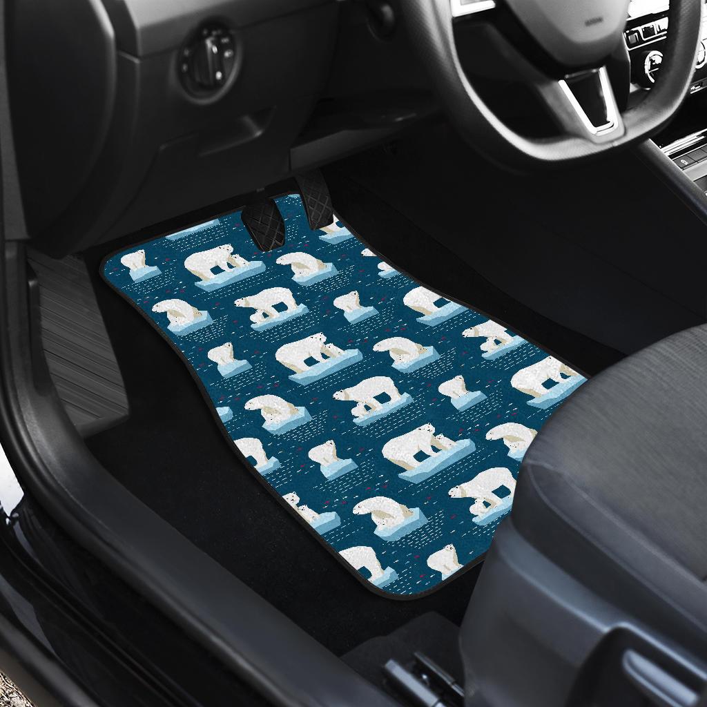 Polar Bear Pattern Print Design PB02 Car Floor Mats-JORJUNE.COM