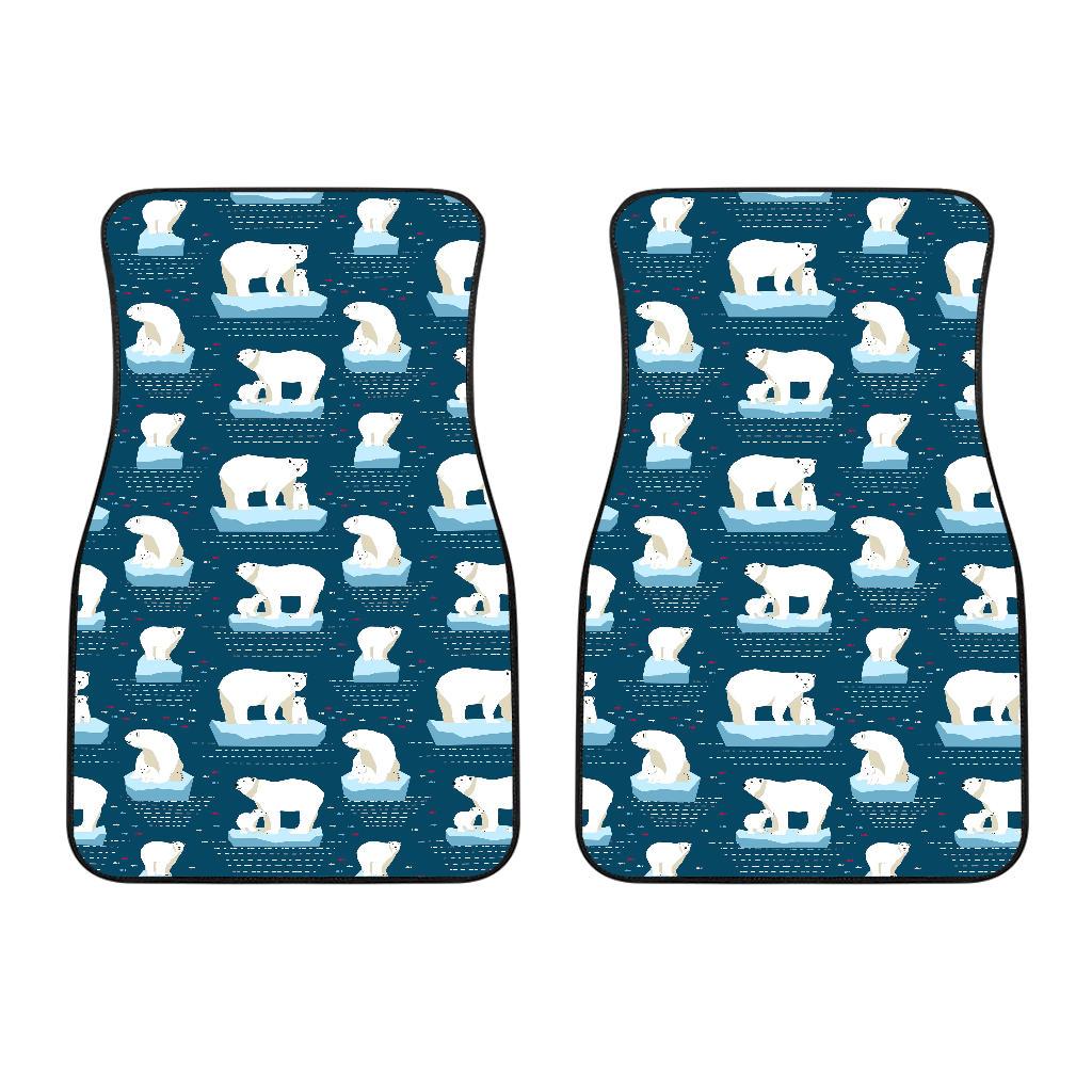 Polar Bear Pattern Print Design PB02 Car Floor Mats-JORJUNE.COM