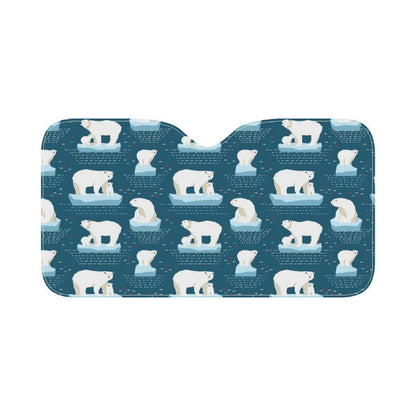 Polar Bear Pattern Print Design PB02 Car Sun Shade-JorJune