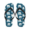 Polar Bear Pattern Print Design PB02 Flip Flops-JorJune