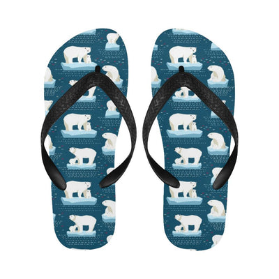 Polar Bear Pattern Print Design PB02 Flip Flops-JorJune