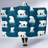Polar Bear Pattern Print Design PB02 Hooded Blanket-JORJUNE.COM