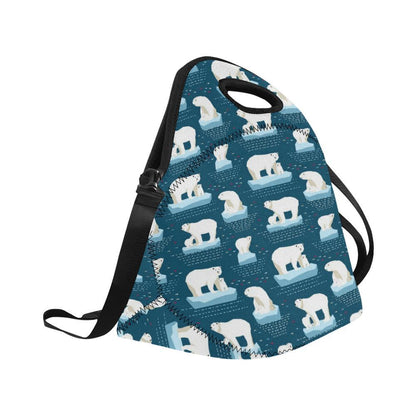 Polar Bear Pattern Print Design PB02 Neoprene Lunch Bag-JorJune