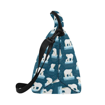 Polar Bear Pattern Print Design PB02 Neoprene Lunch Bag-JorJune