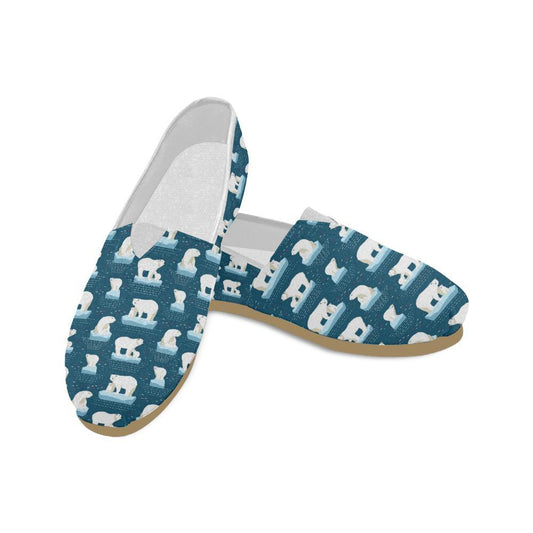 Polar Bear Pattern Print Design PB02 Women Casual Shoes-JorJune.com