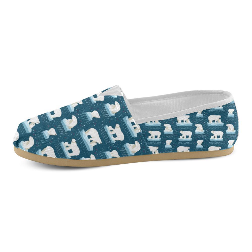 Polar Bear Pattern Print Design PB02 Women Casual Shoes-JorJune.com