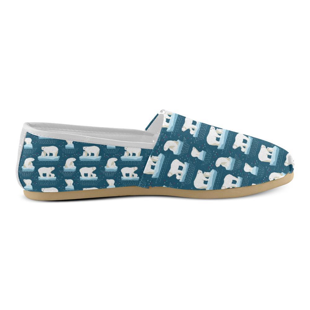 Polar Bear Pattern Print Design PB02 Women Casual Shoes-JorJune.com