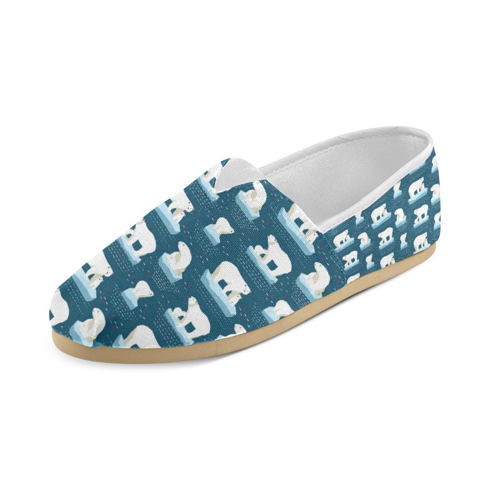 Polar Bear Pattern Print Design PB02 Women Casual Shoes-JorJune.com