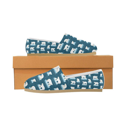 Polar Bear Pattern Print Design PB02 Women Casual Shoes-JorJune.com
