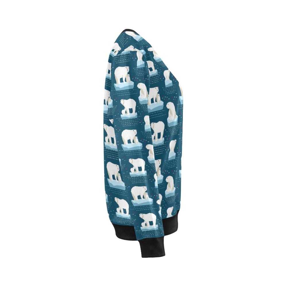 Polar Bear Pattern Print Design PB02 Women Long Sleeve Sweatshirt-JorJune
