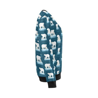 Polar Bear Pattern Print Design PB02 Women Long Sleeve Sweatshirt-JorJune