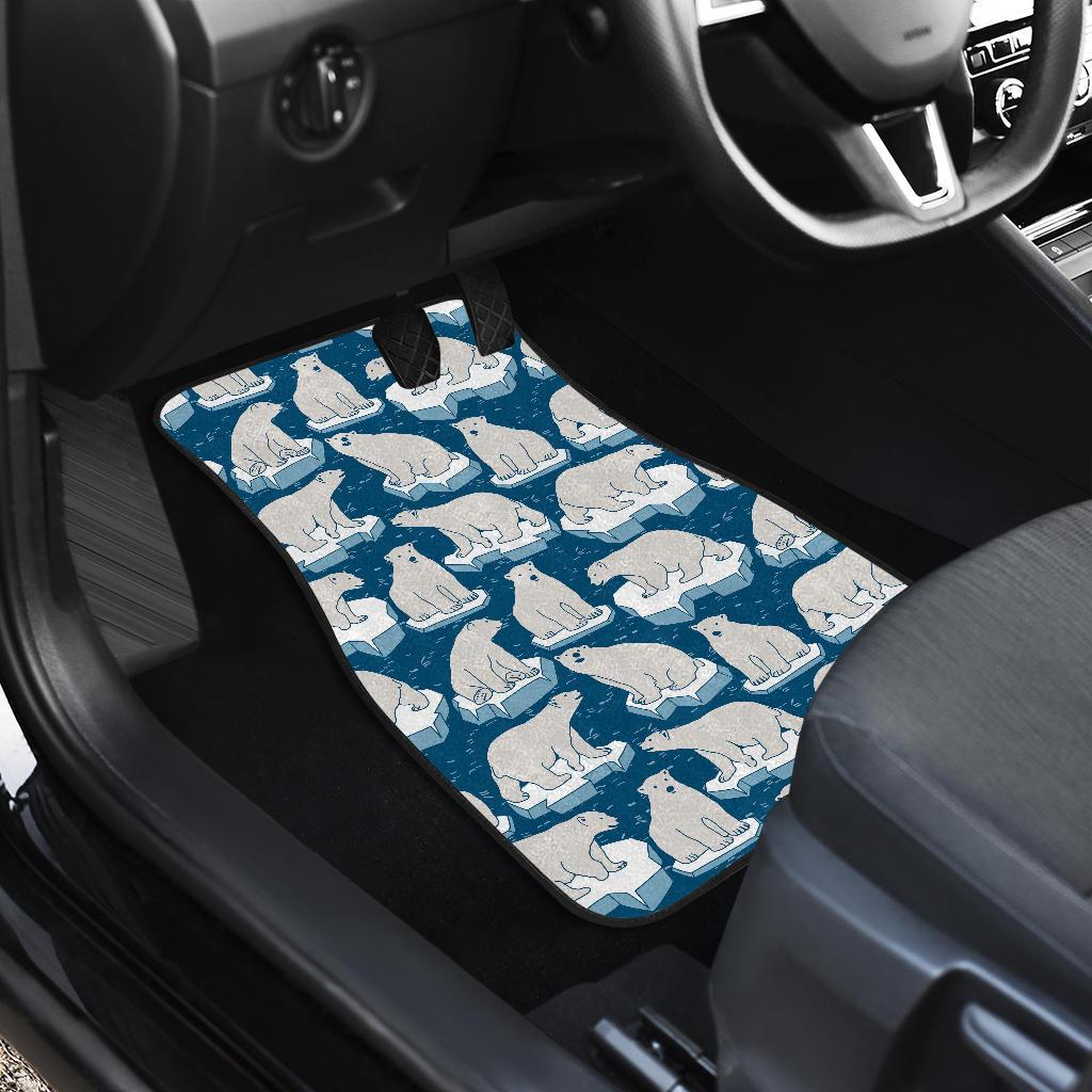 Polar Bear Pattern Print Design PB03 Car Floor Mats-JORJUNE.COM