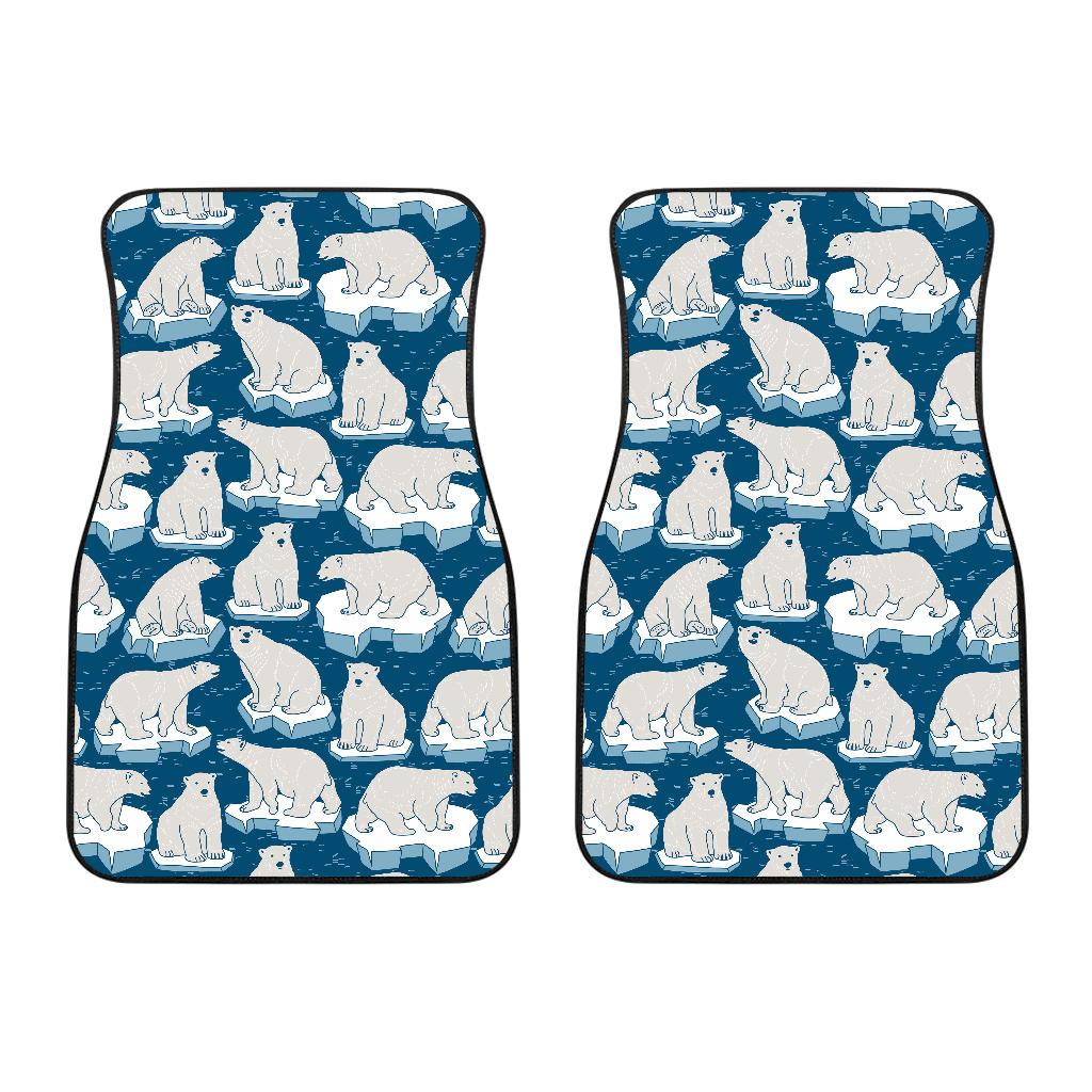 Polar Bear Pattern Print Design PB03 Car Floor Mats-JORJUNE.COM