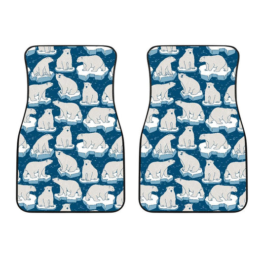Polar Bear Pattern Print Design PB03 Car Floor Mats-JORJUNE.COM