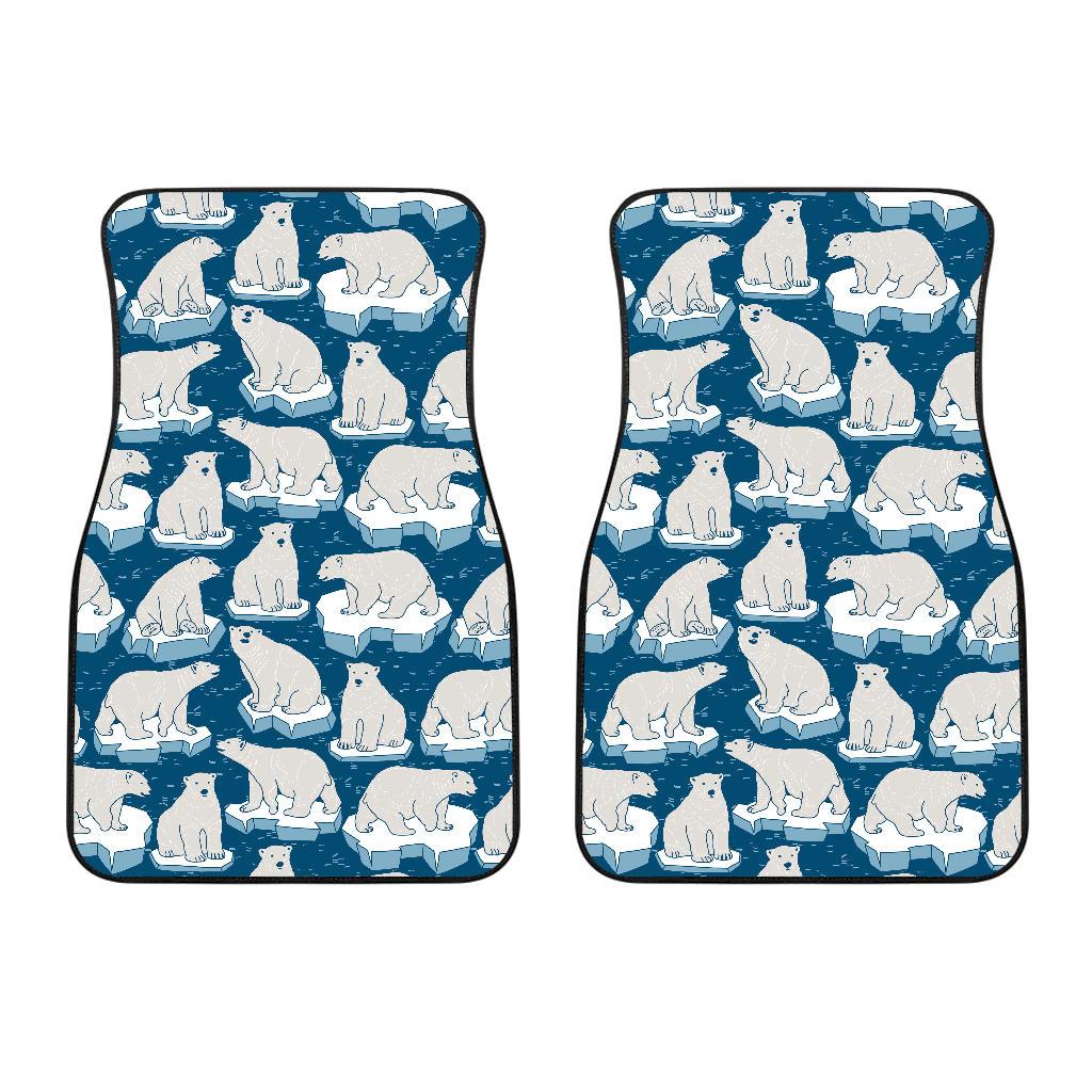 Polar Bear Pattern Print Design PB03 Car Floor Mats-JORJUNE.COM