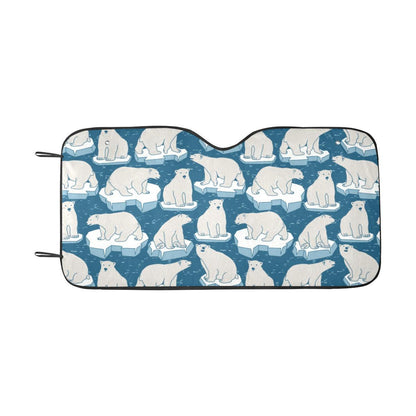 Polar Bear Pattern Print Design PB03 Car Sun Shade-JorJune