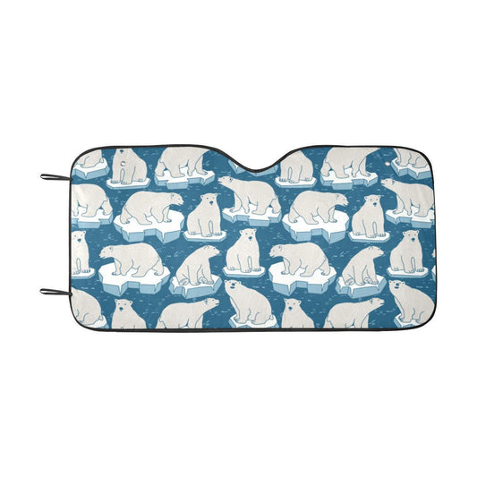 Polar Bear Pattern Print Design PB03 Car Sun Shade-JorJune