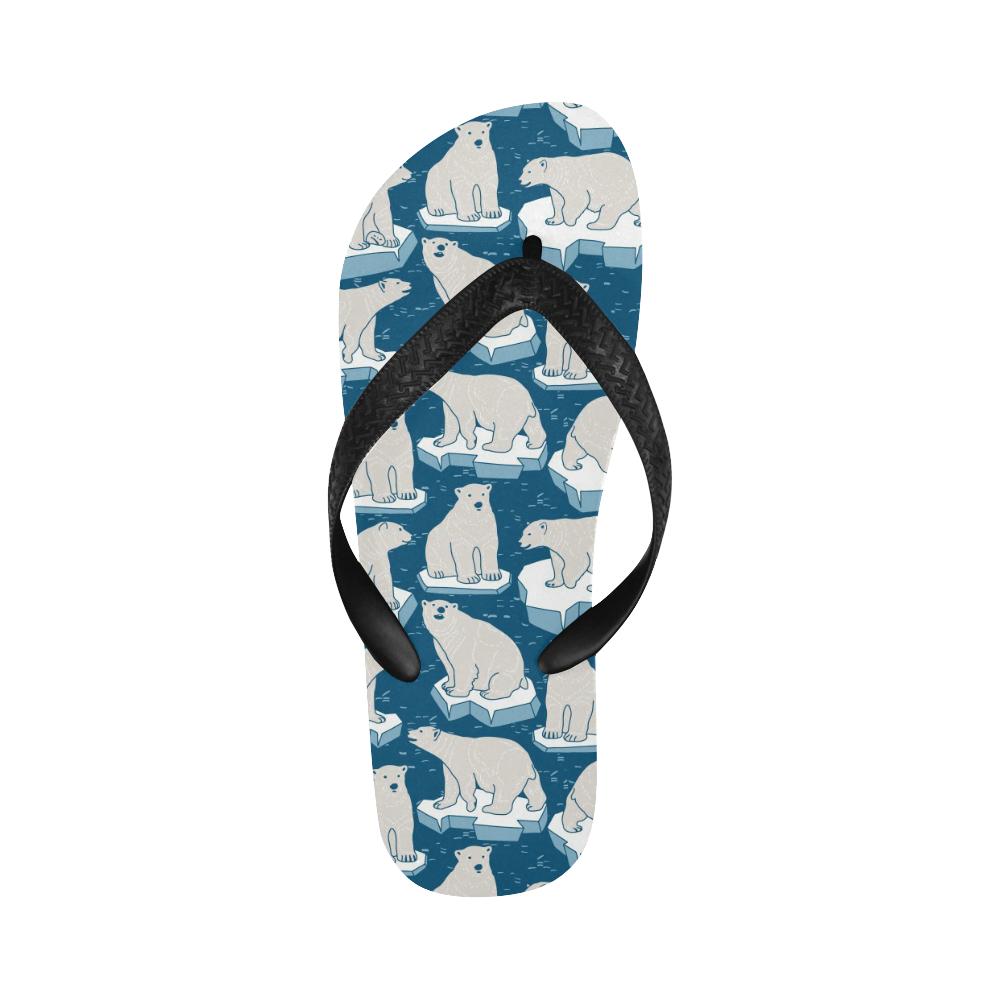 Polar Bear Pattern Print Design PB03 Flip Flops-JorJune