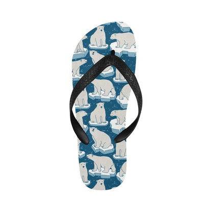 Polar Bear Pattern Print Design PB03 Flip Flops-JorJune