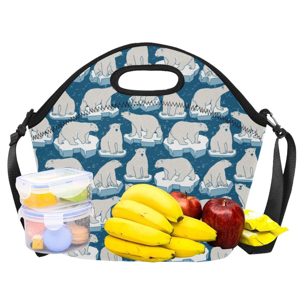 Polar Bear Pattern Print Design PB03 Neoprene Lunch Bag-JorJune
