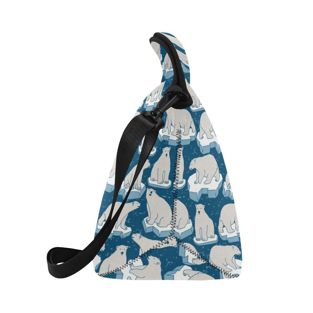 Polar Bear Pattern Print Design PB03 Neoprene Lunch Bag-JorJune