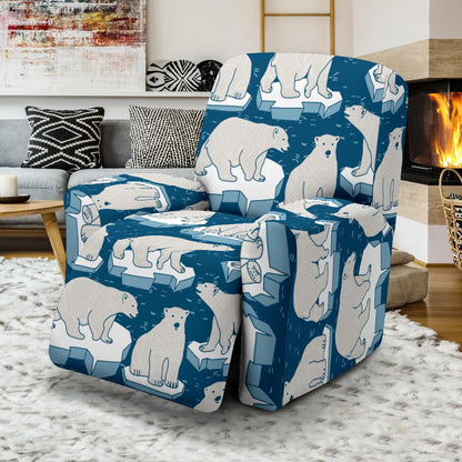 Polar Bear Pattern Print Design PB03 Recliner Slipcover-JORJUNE.COM
