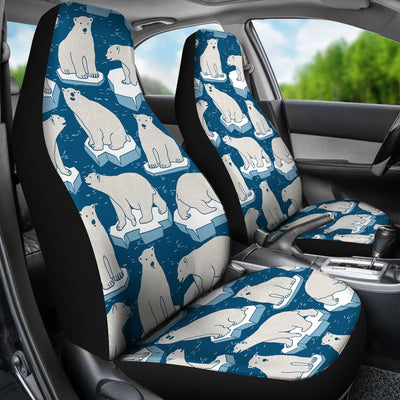 Polar Bear Pattern Print Design PB03 Universal Fit Car Seat Covers-JorJune